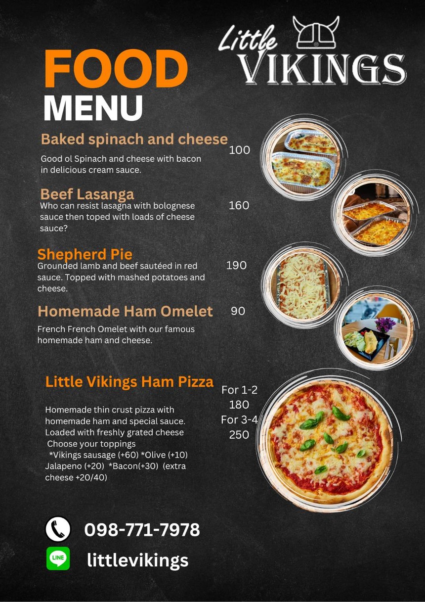 Little Vikings Cafe and Restaurant menu 2