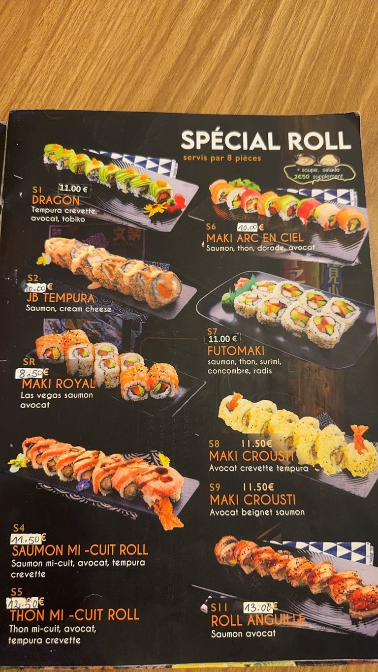 Tokioyaki menu 3