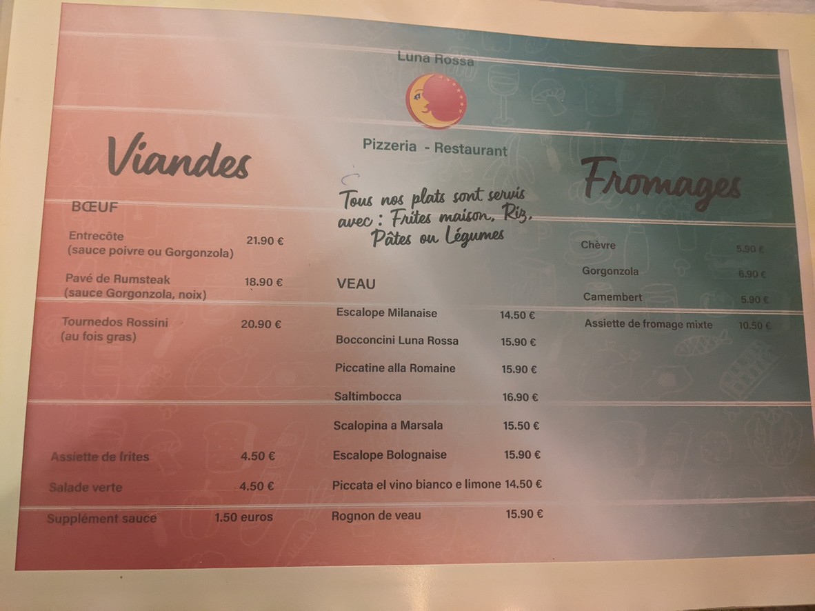 Luna Rossa menu 5