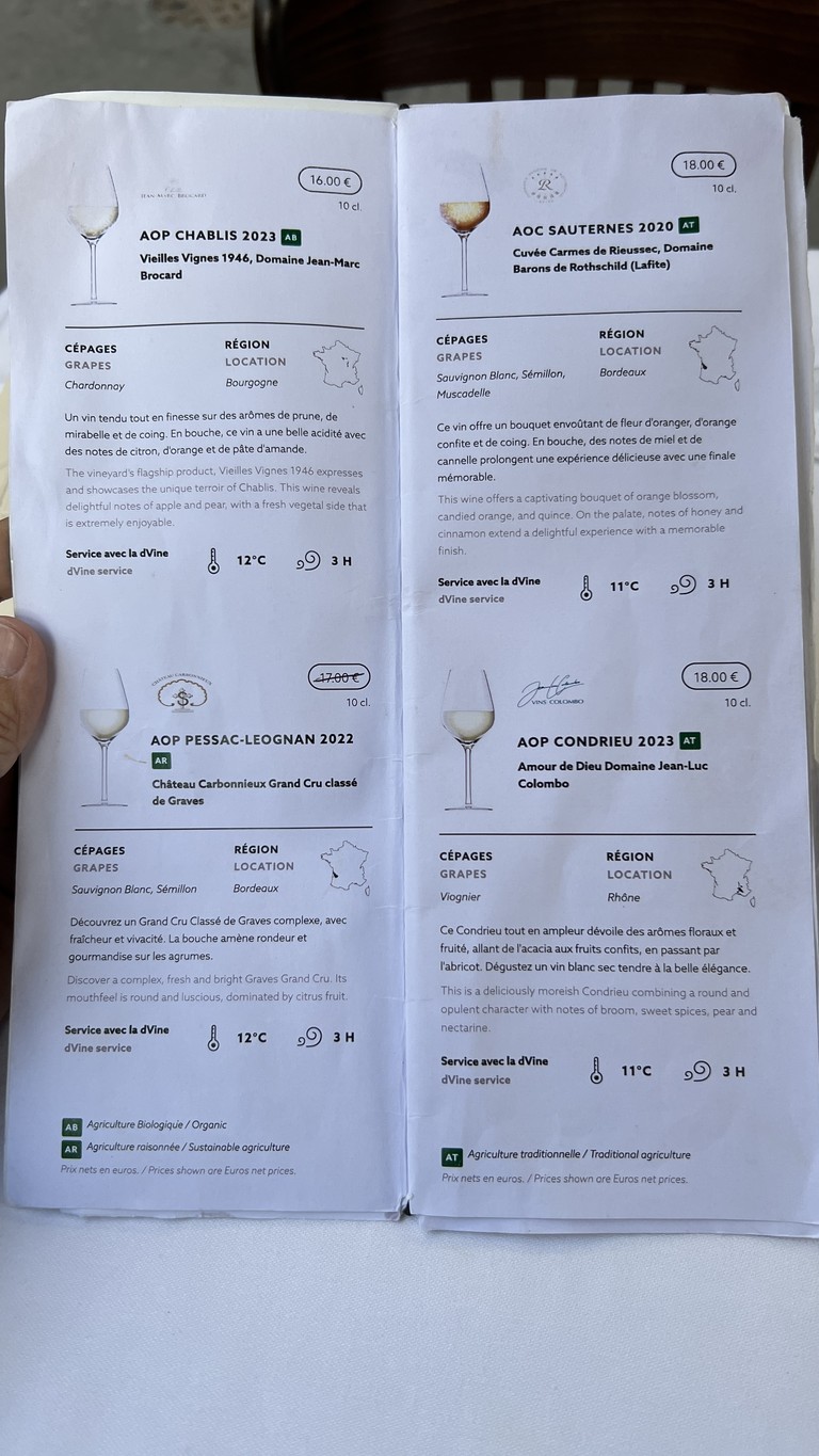 Joséphine Chez Dumonet menu 3