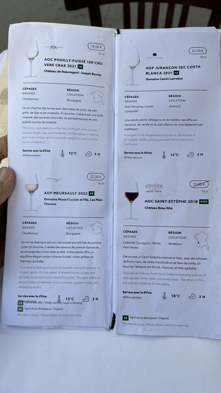 Joséphine Chez Dumonet menu 4