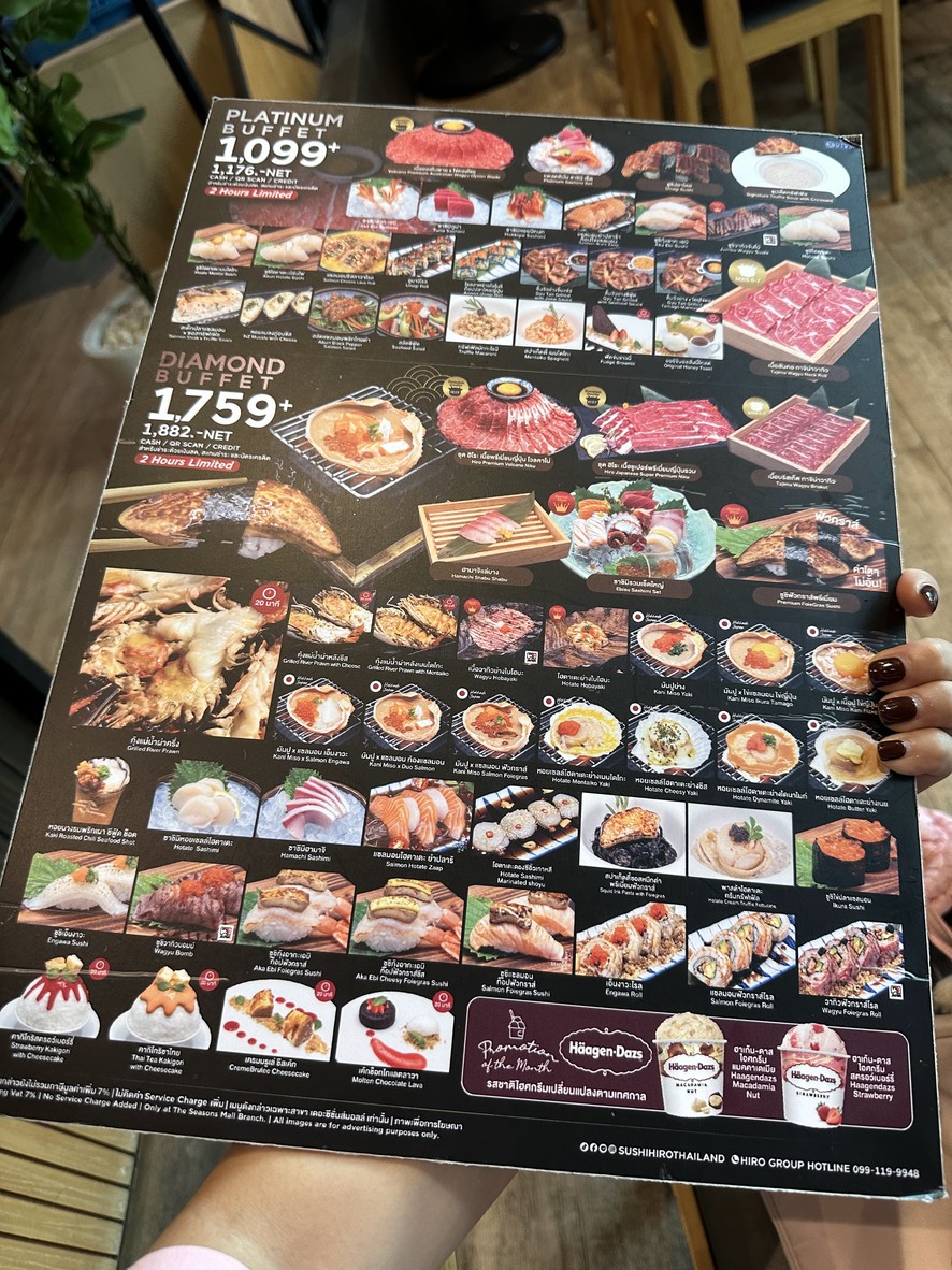 Sushi Hiro menu 2
