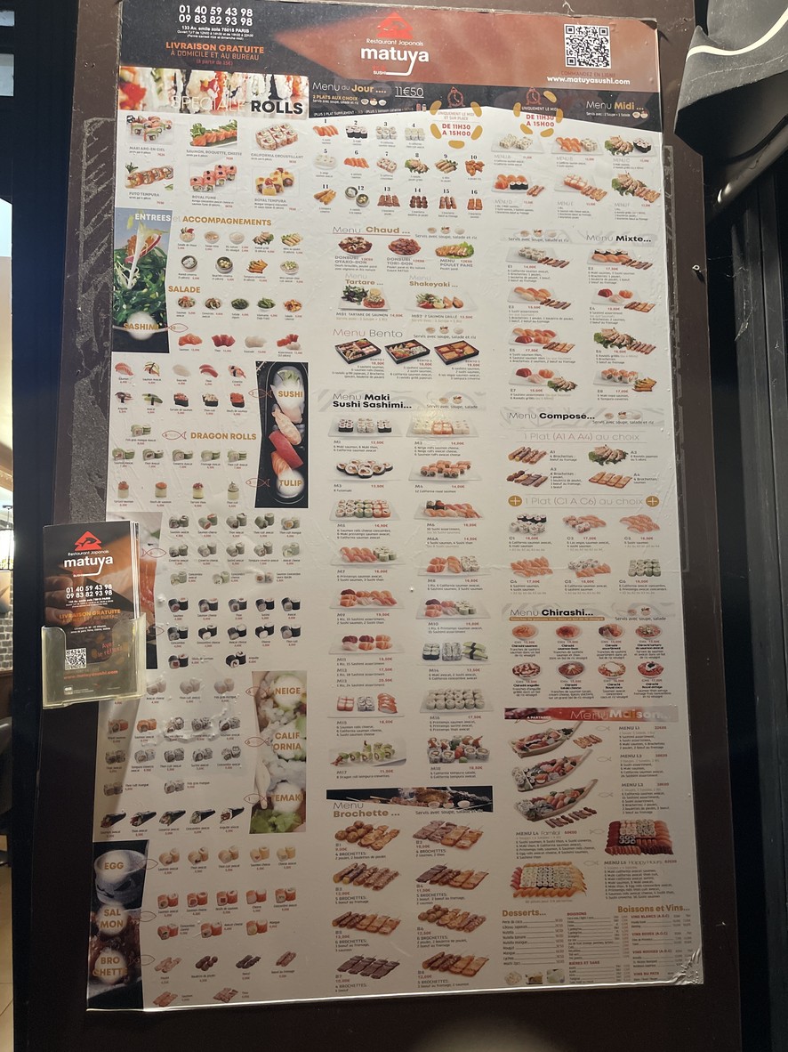 Matuya menu 1