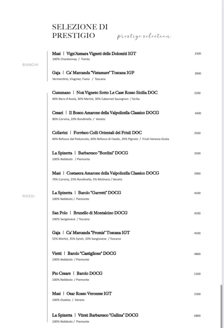 ANTICO FORNO Lǎo Kǎoxiāng Yìshì Pīzà Cānjiǔ menu 4