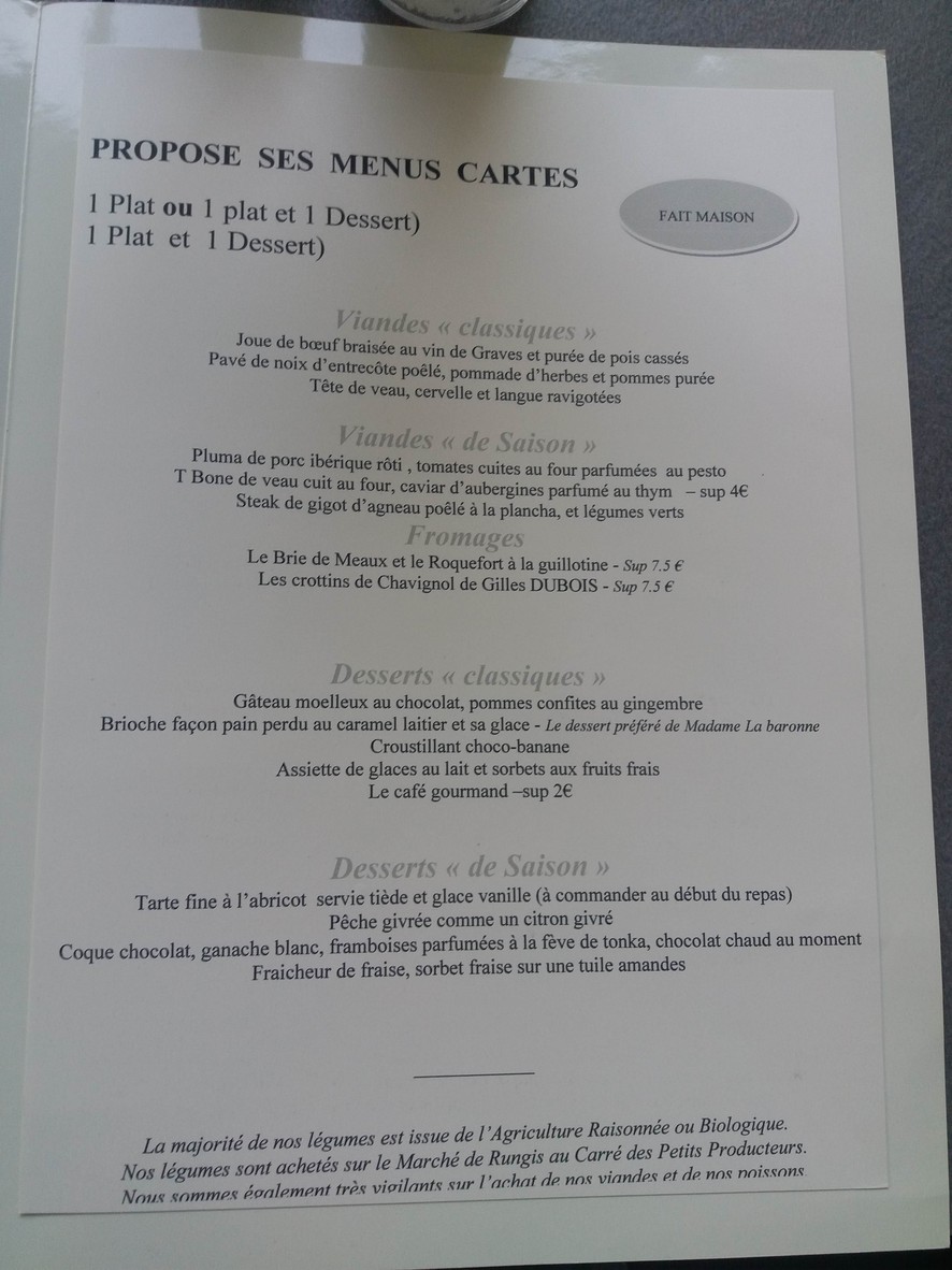 Restaurant Manufacture menu 2