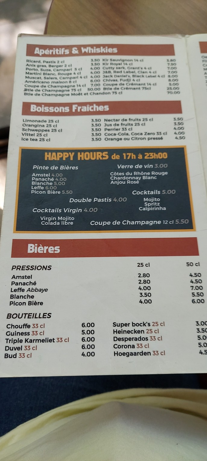 Le Nova menu 2