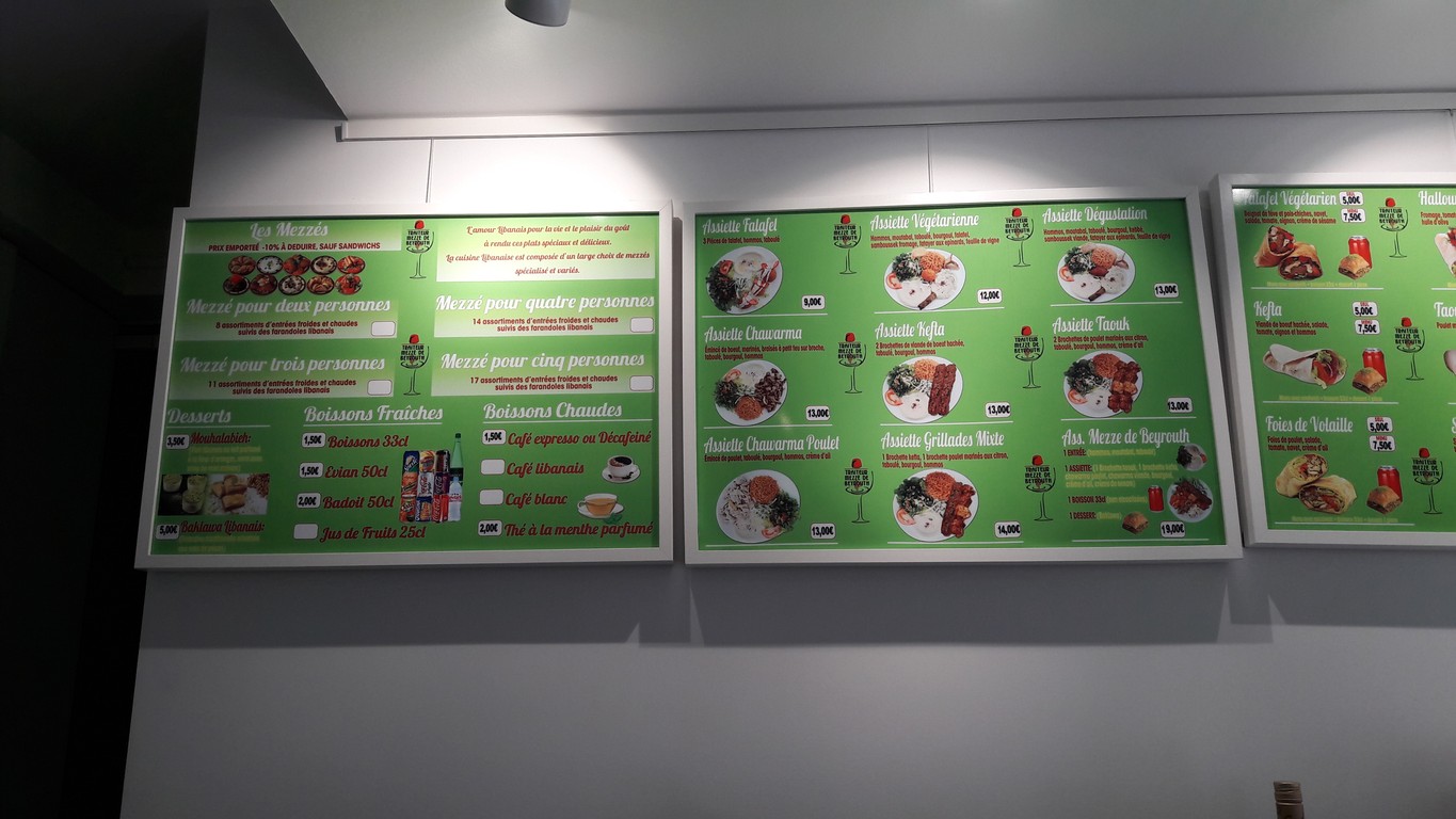 Traiteur Mezze De Beyrouth menu 3
