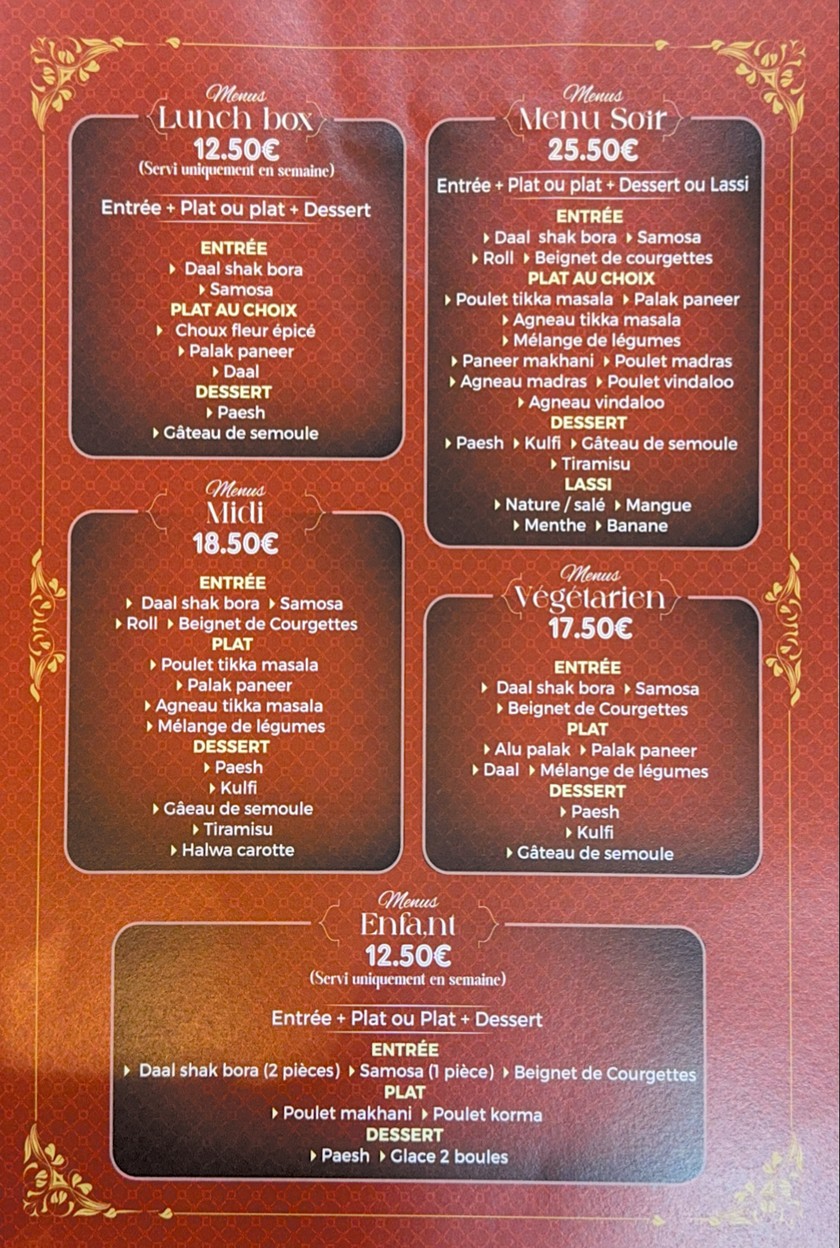 MATHURA menu 4