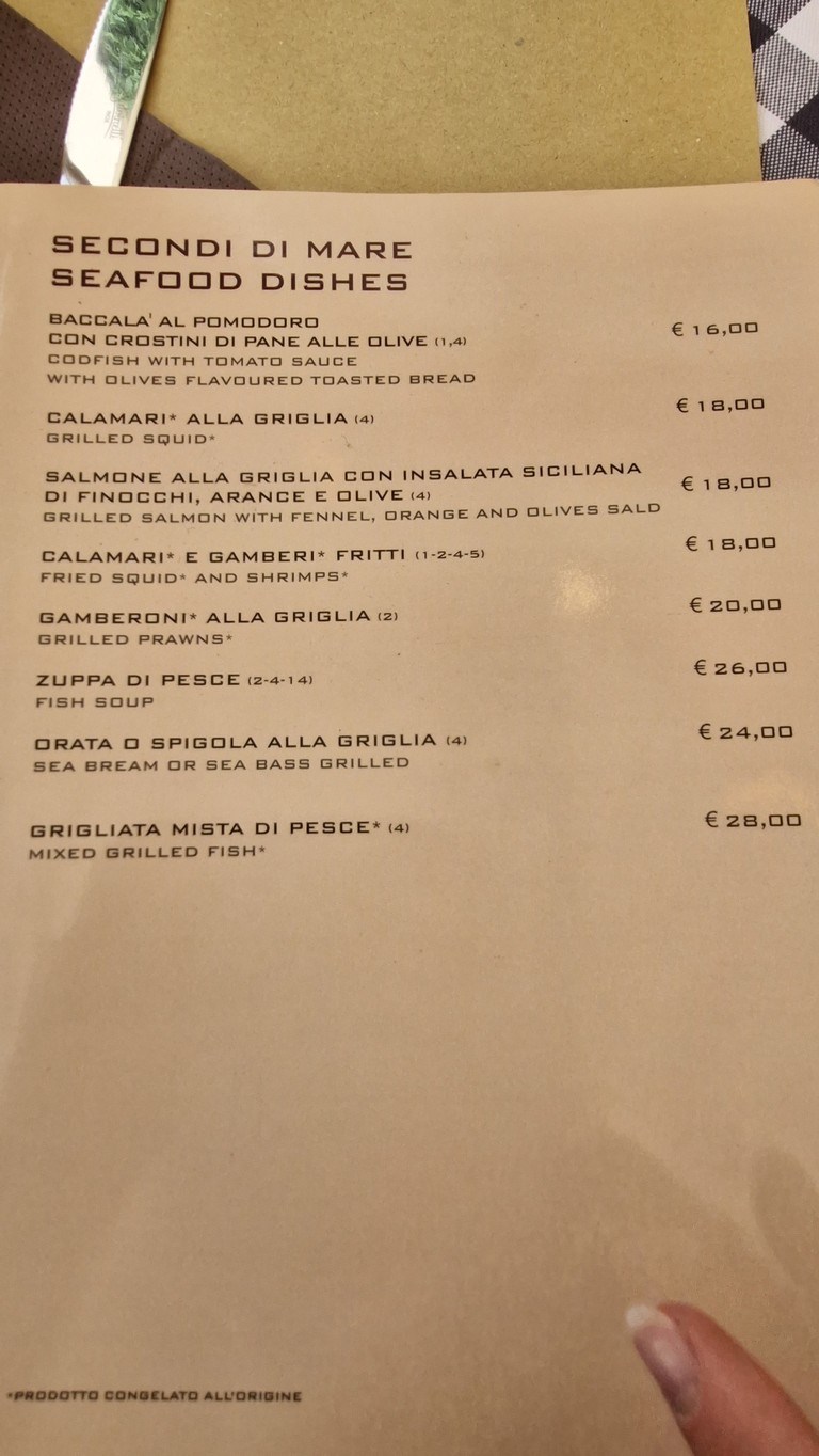 Osteria Maracuja menu 3