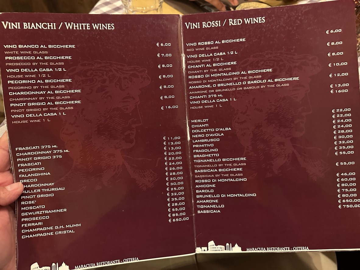 Osteria Maracuja menu 7