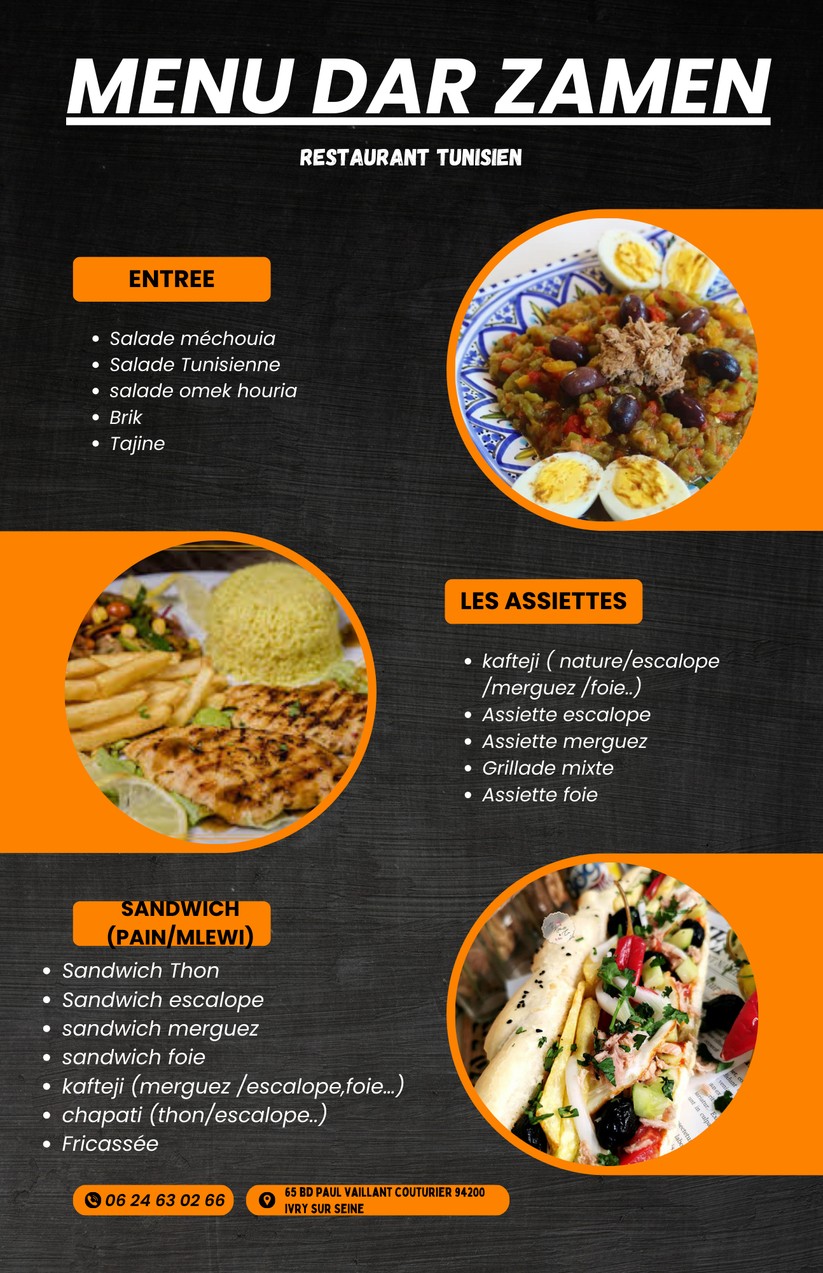 DAR ZAMEN menu 1