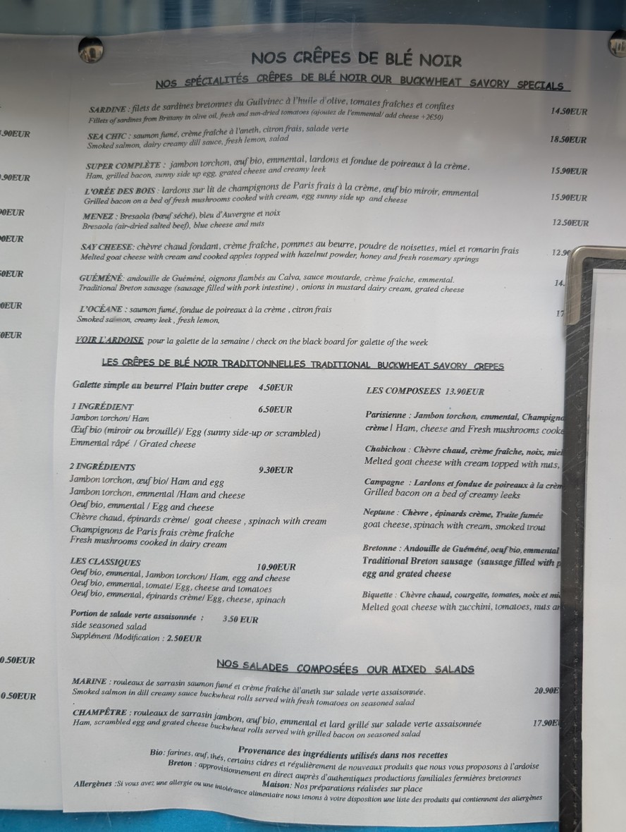 Crêperie Little Breizh menu 2