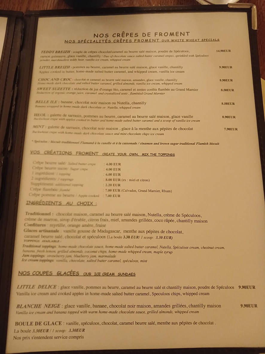 Crêperie Little Breizh menu 3