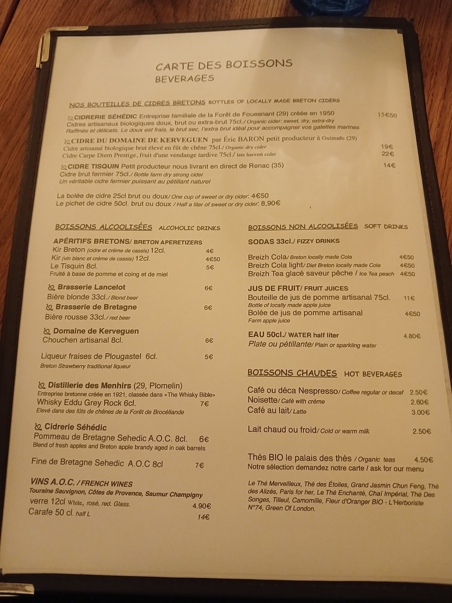 Crêperie Little Breizh menu 4