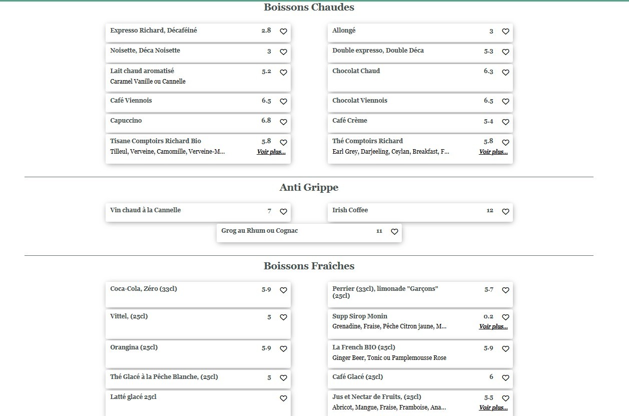 Charivari menu 4