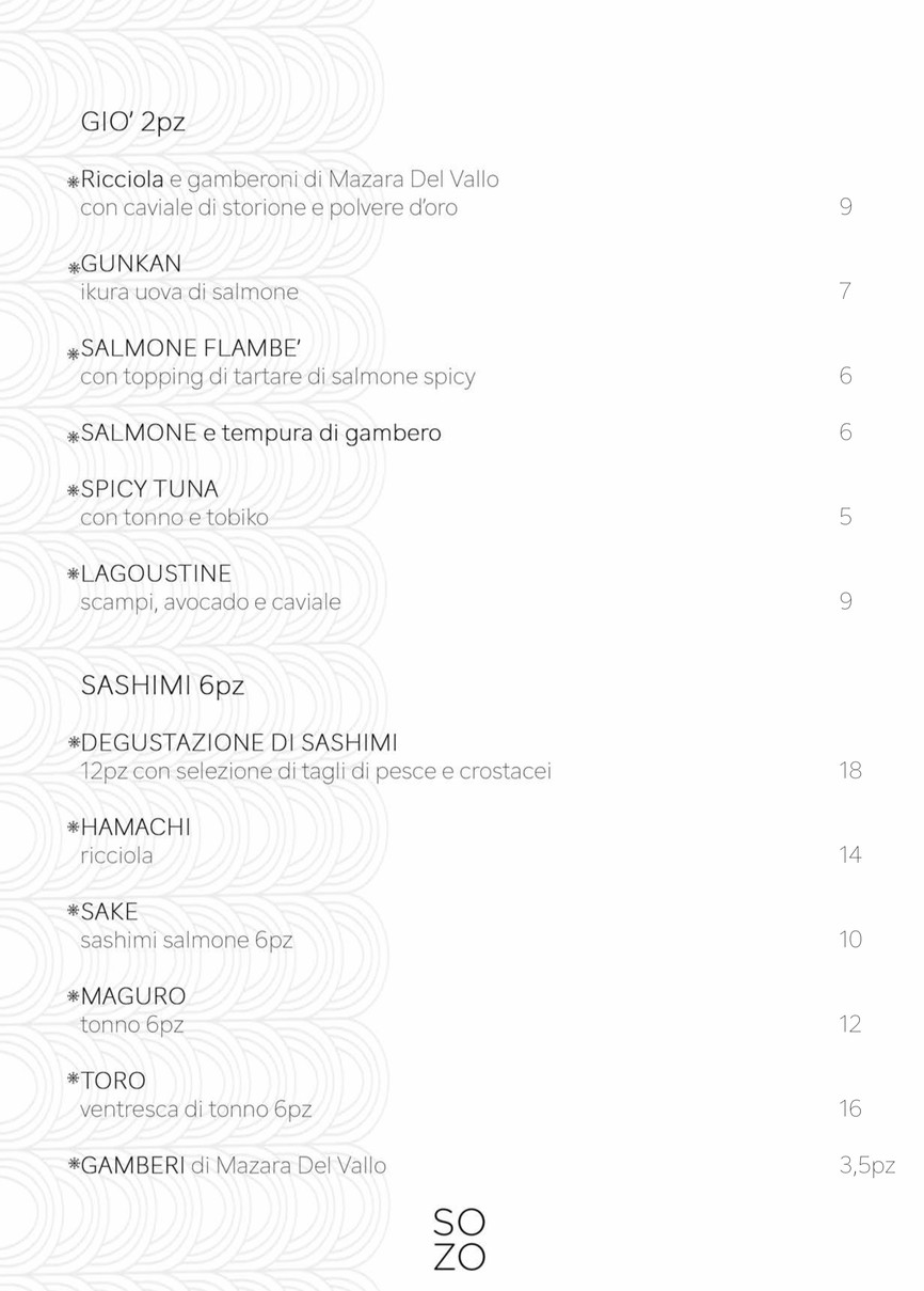 Sozo menu 4
