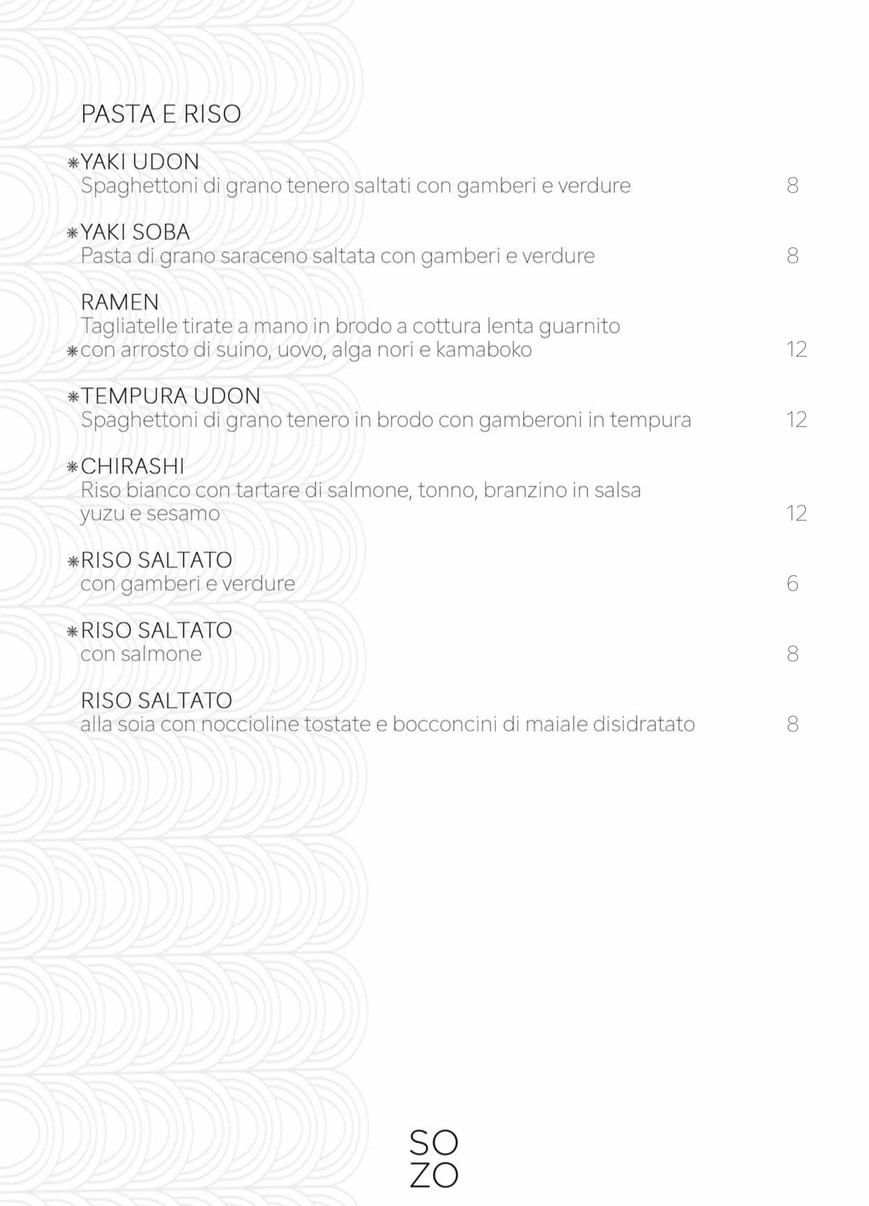 Sozo menu 9