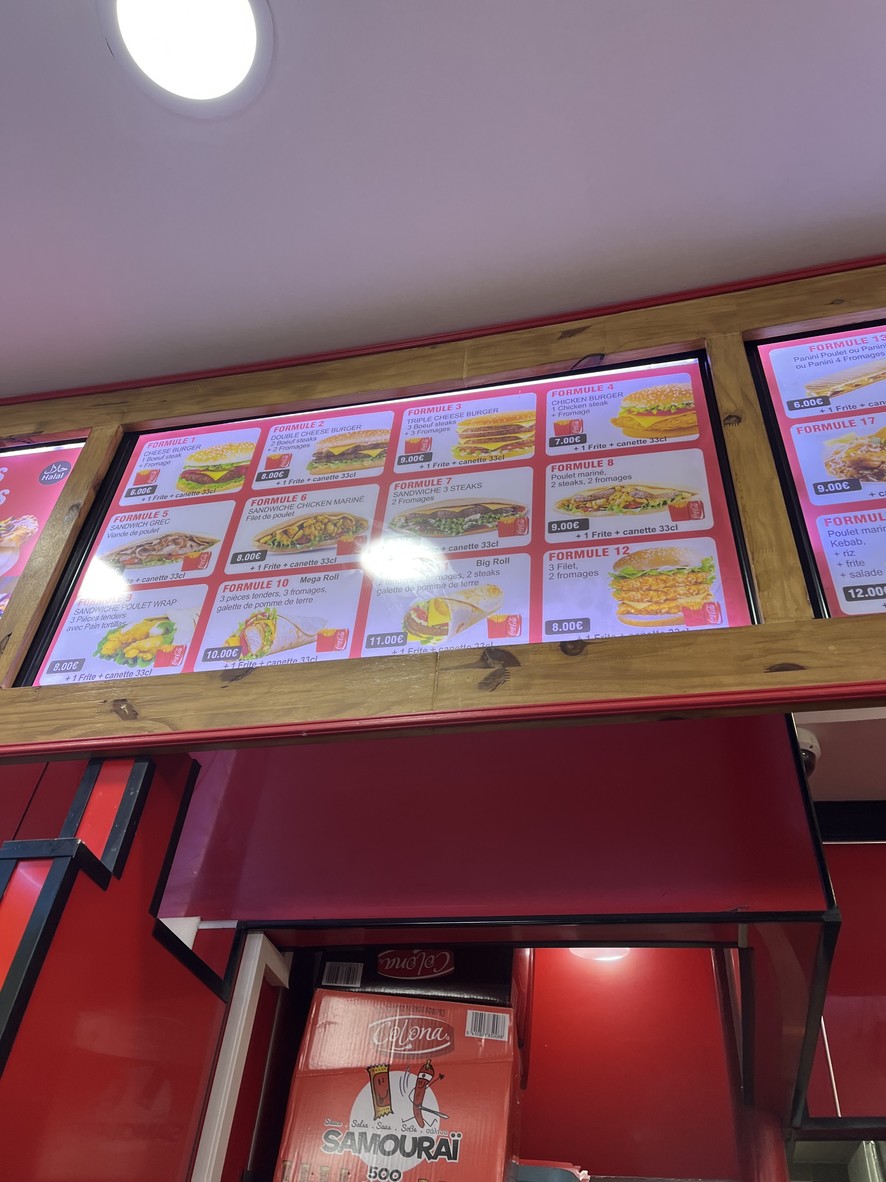 Halal fried chicken menu 2