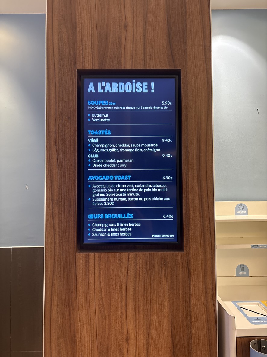 Cojean Kléber menu 1