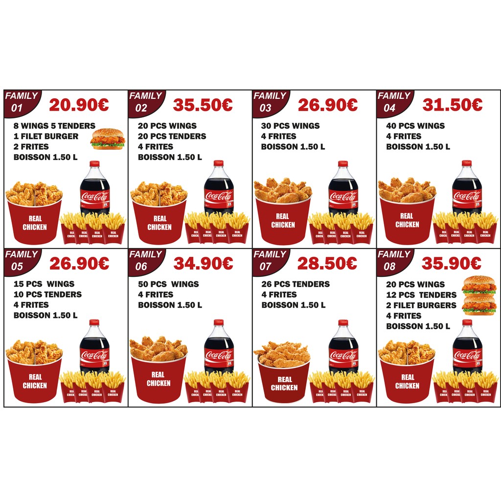 REAL CHICKEN menu 2