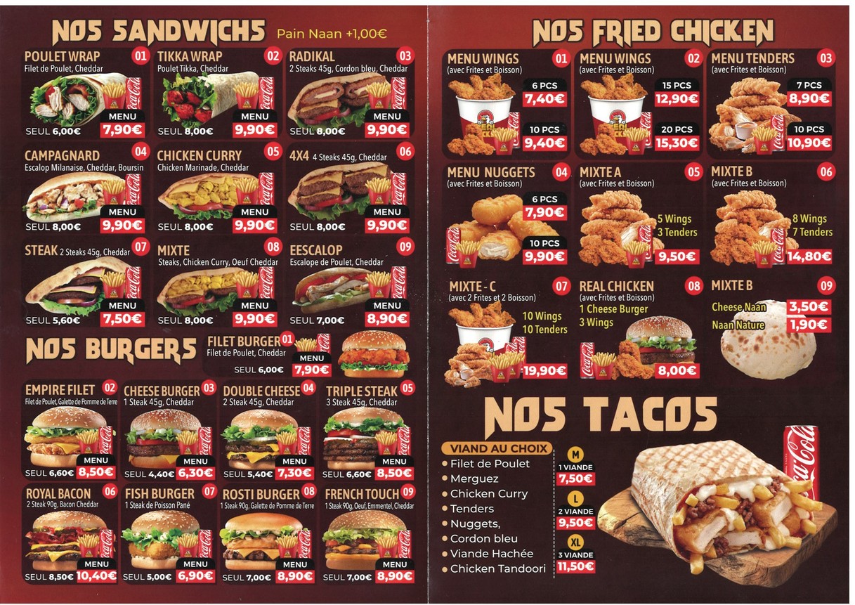 REAL CHICKEN menu 3