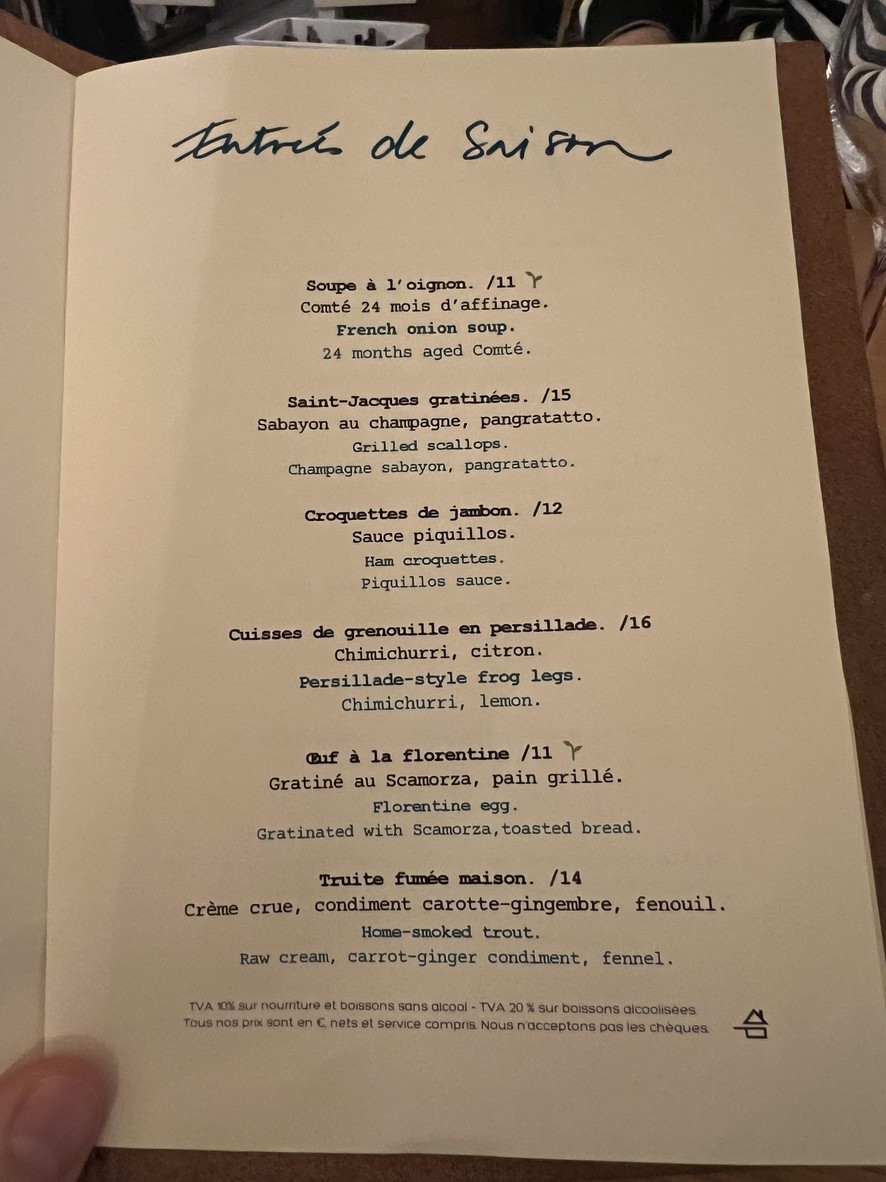 Casimir menu 1