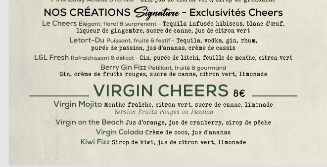 Cheers& Co menu 2