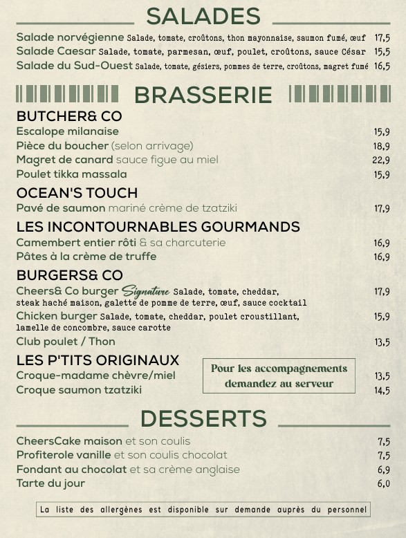 Cheers& Co menu 4
