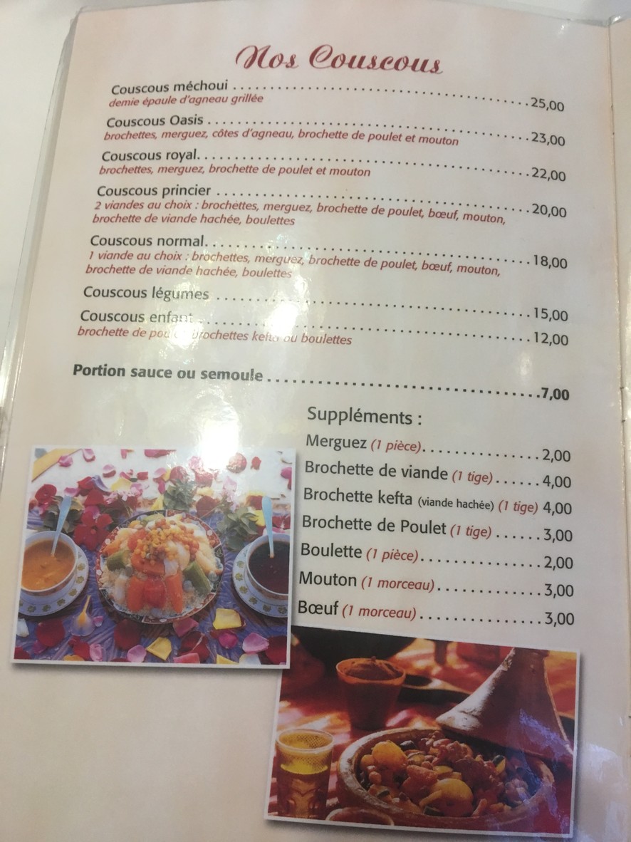 Restaurant L'Oasis menu 3