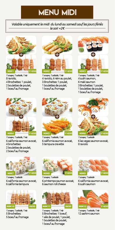 Simple sushi menu 2