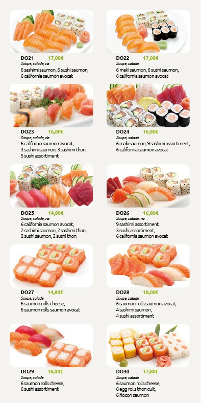 Simple sushi menu 3
