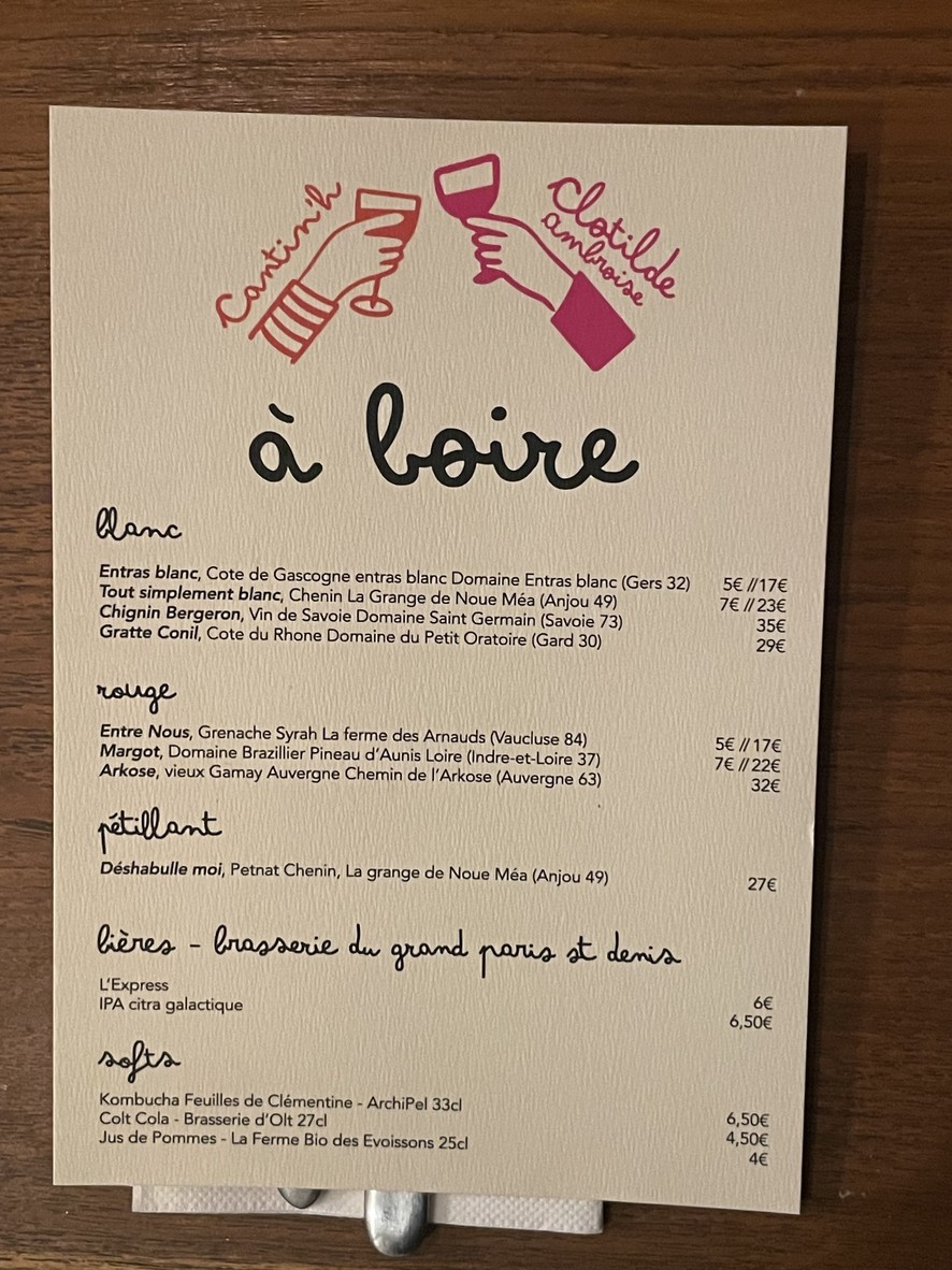 CANTIN’H menu 2