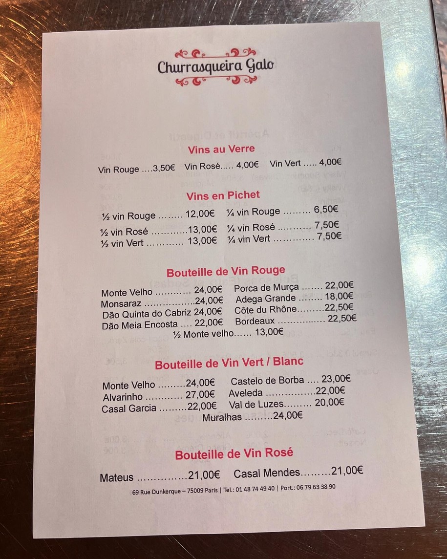 Churrasqueira Galo menu 4