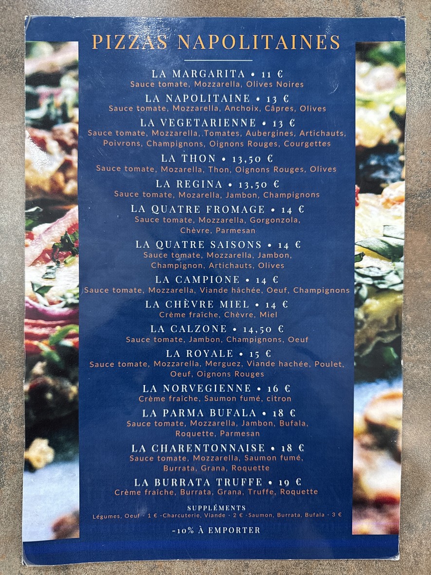 Le Petit Gourmet menu 2