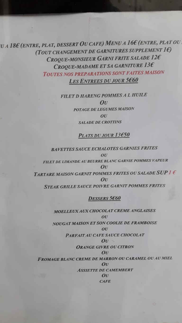 Le Petit Gourmet menu 3