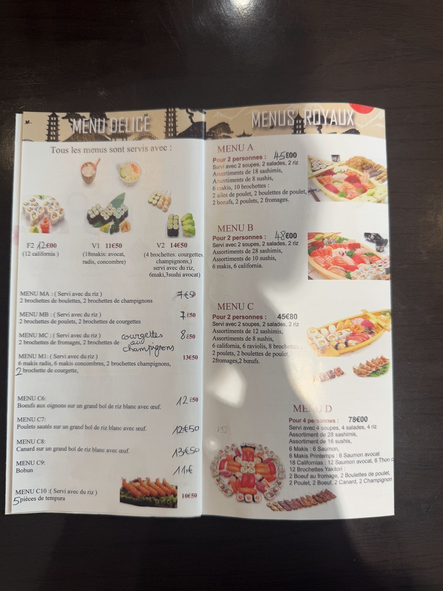 Sushi Lin menu 2