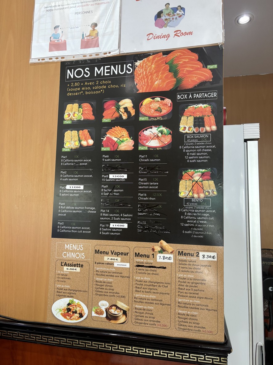 Délices Davout menu 1