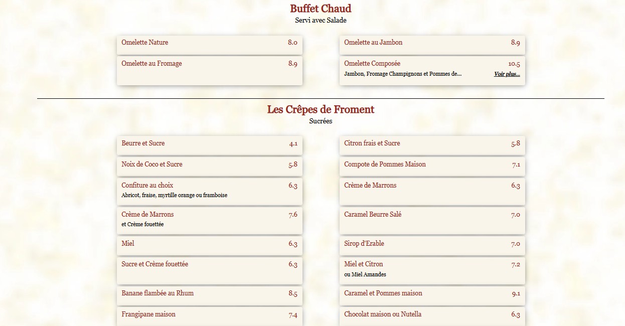 Au kir Breton menu 3
