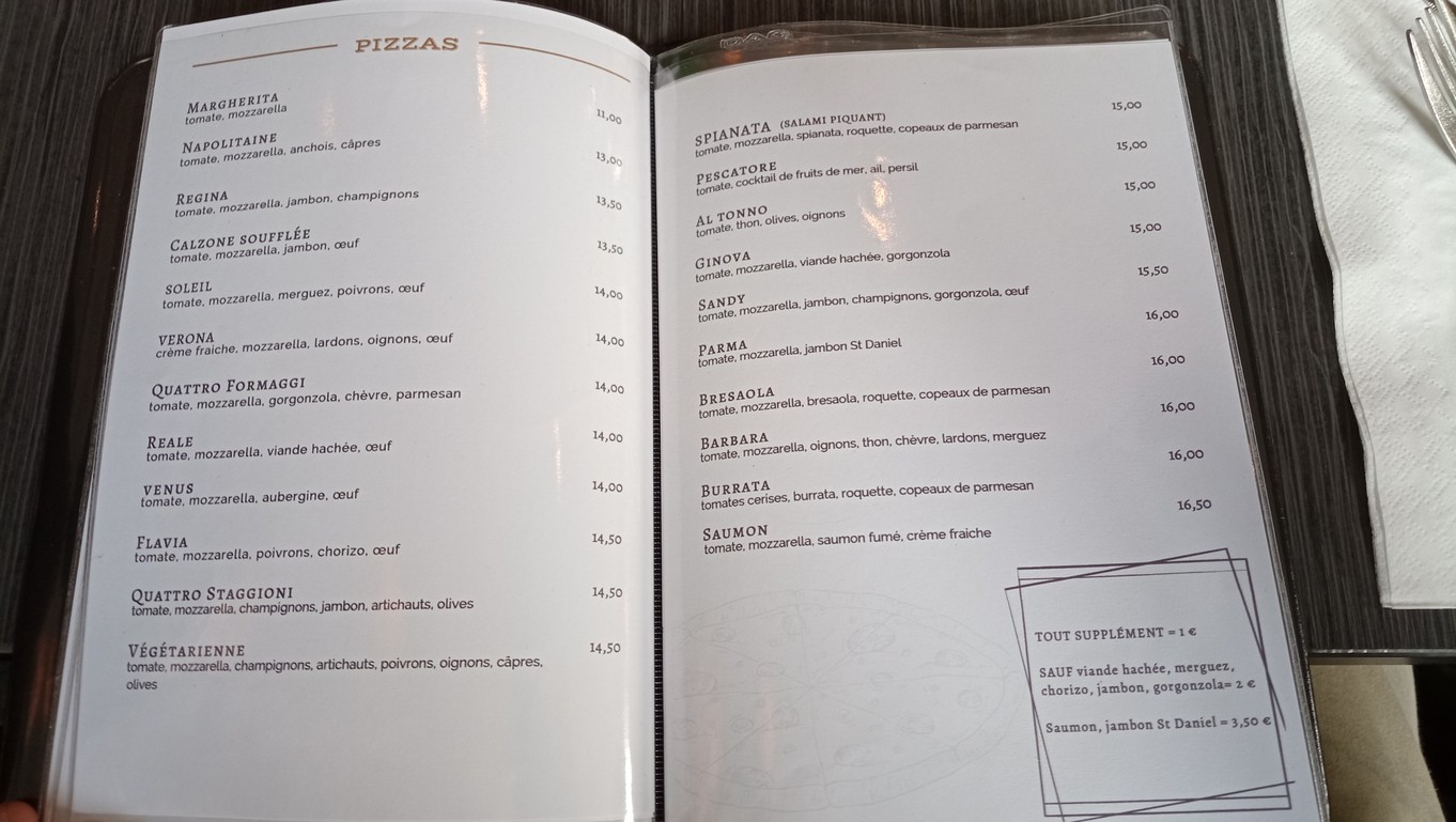 Verona menu 2