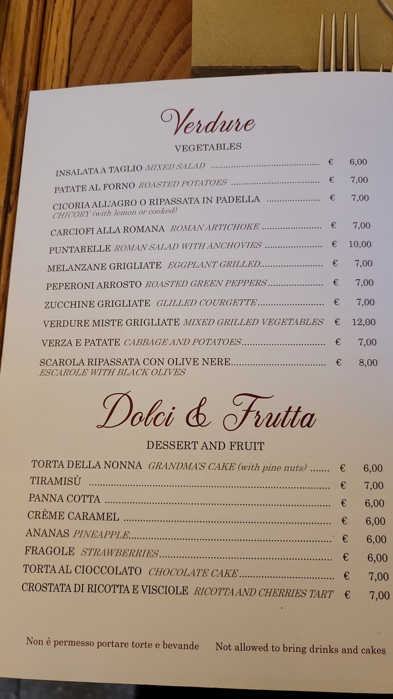 Da Oio a casa mia Roma Testaccio menu 4