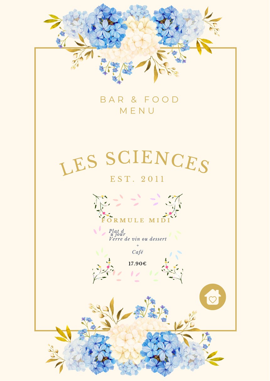 Les Sciences menu 1