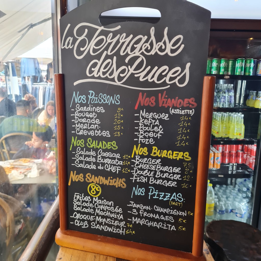 La terrasse des puces menu 1