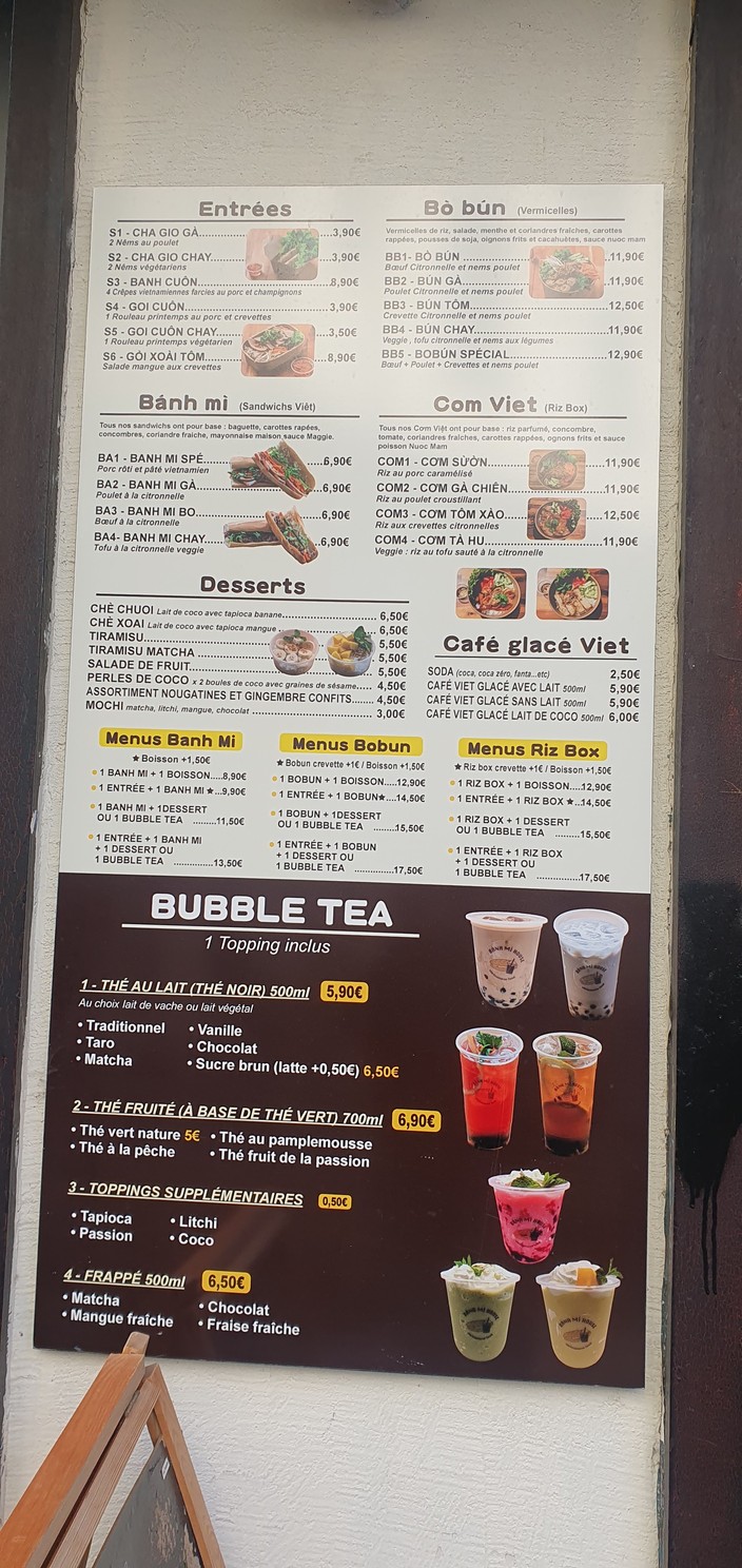 Bánh Mì House menu 2