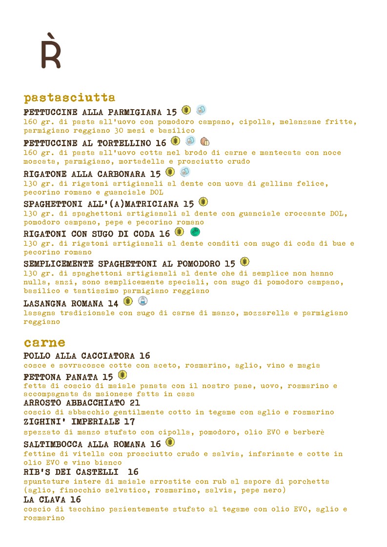 Romanè menu 3
