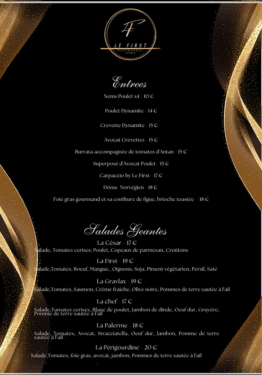 Le First menu 1