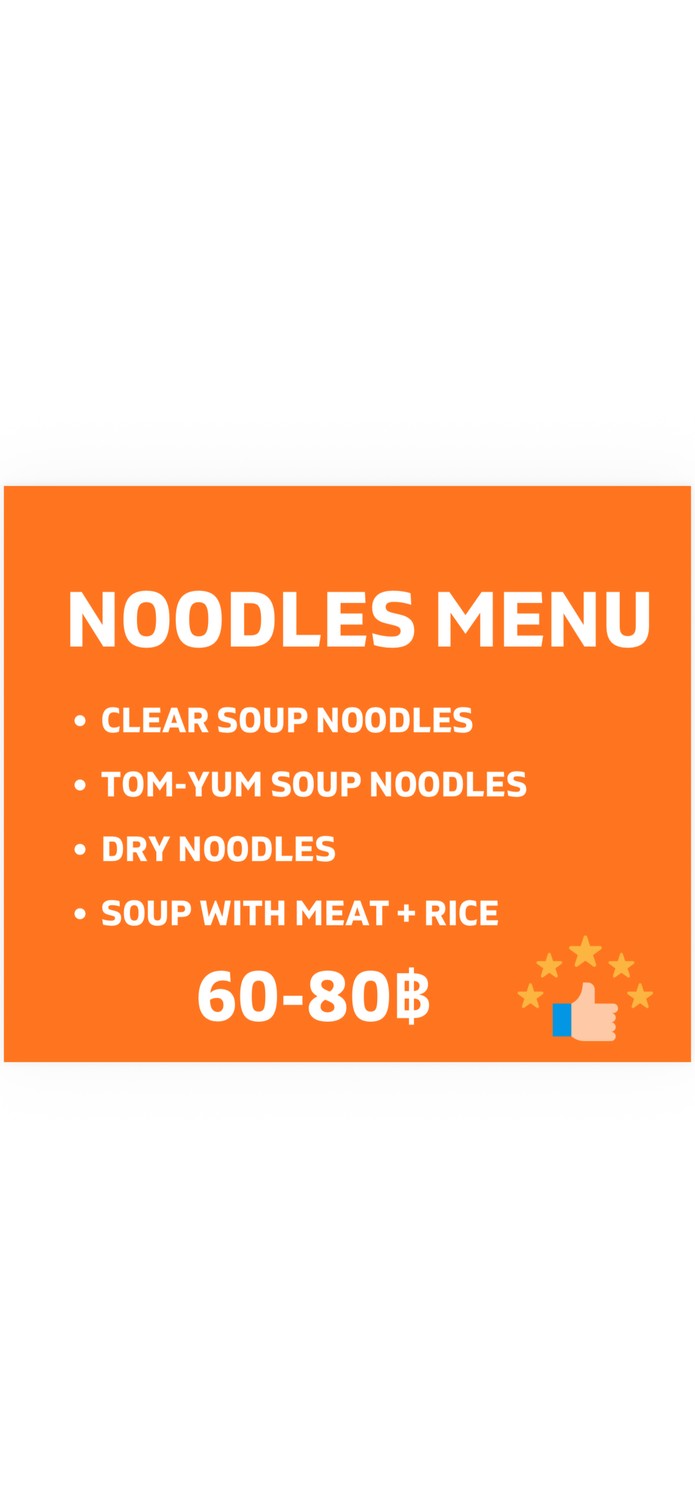 Noodles by Mom menu 1