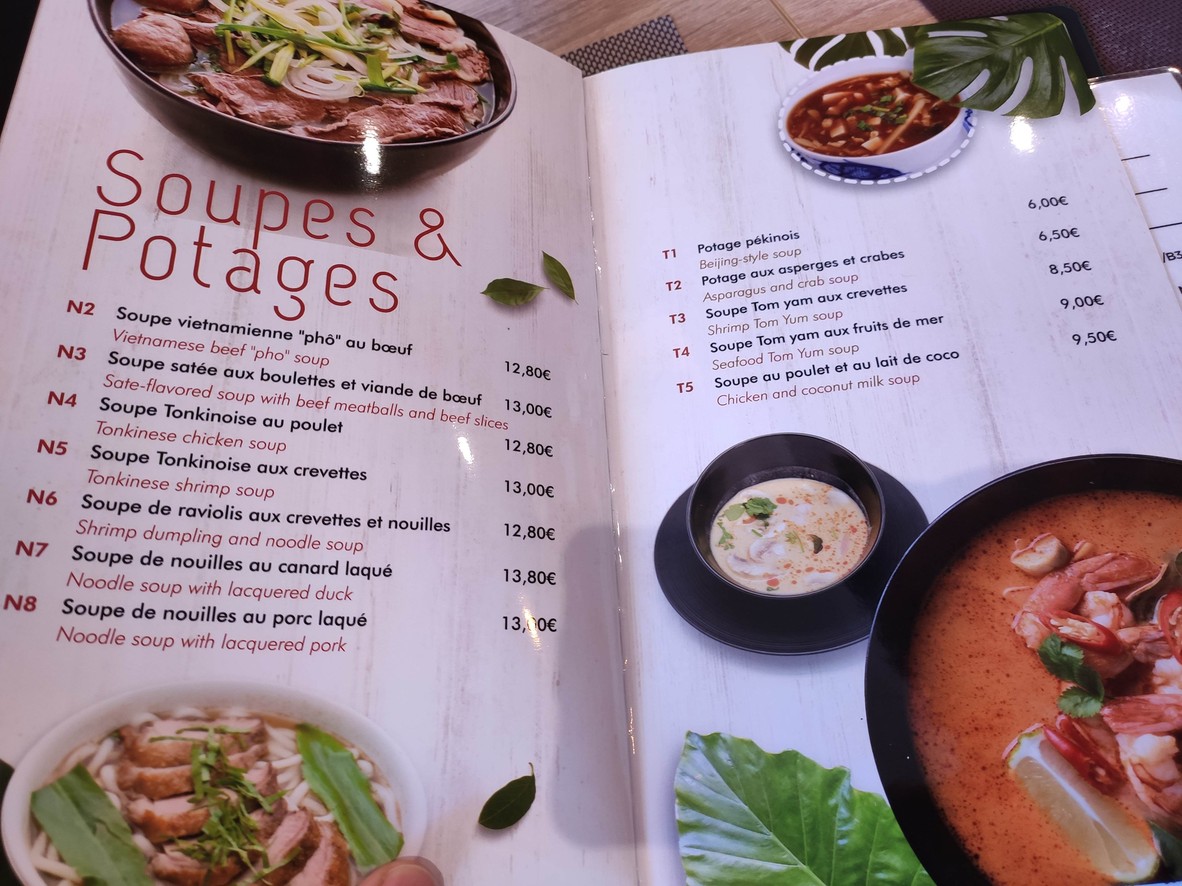 Restaurant Vietnamien menu 2
