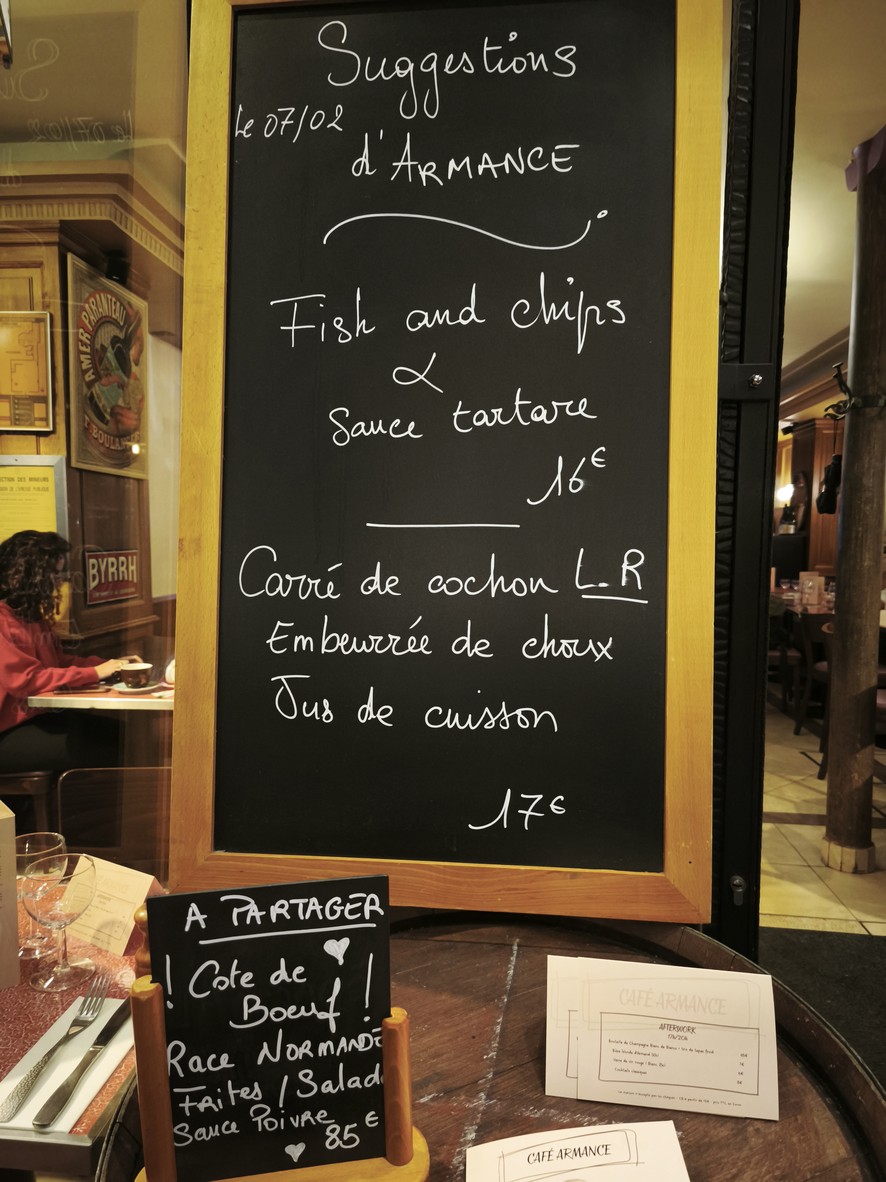 Café Armance menu 1