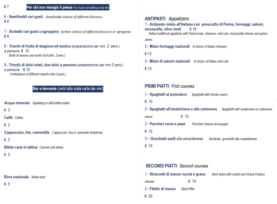 Sandalia menu 2
