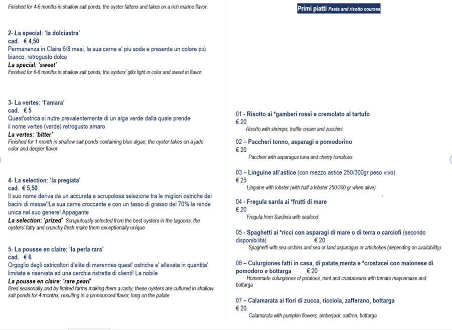 Sandalia menu 4